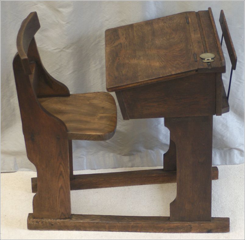 4031 Childs Antique School Desk (2)